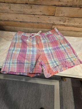 Polo by Ralph Lauren Pink Plaid Trunks